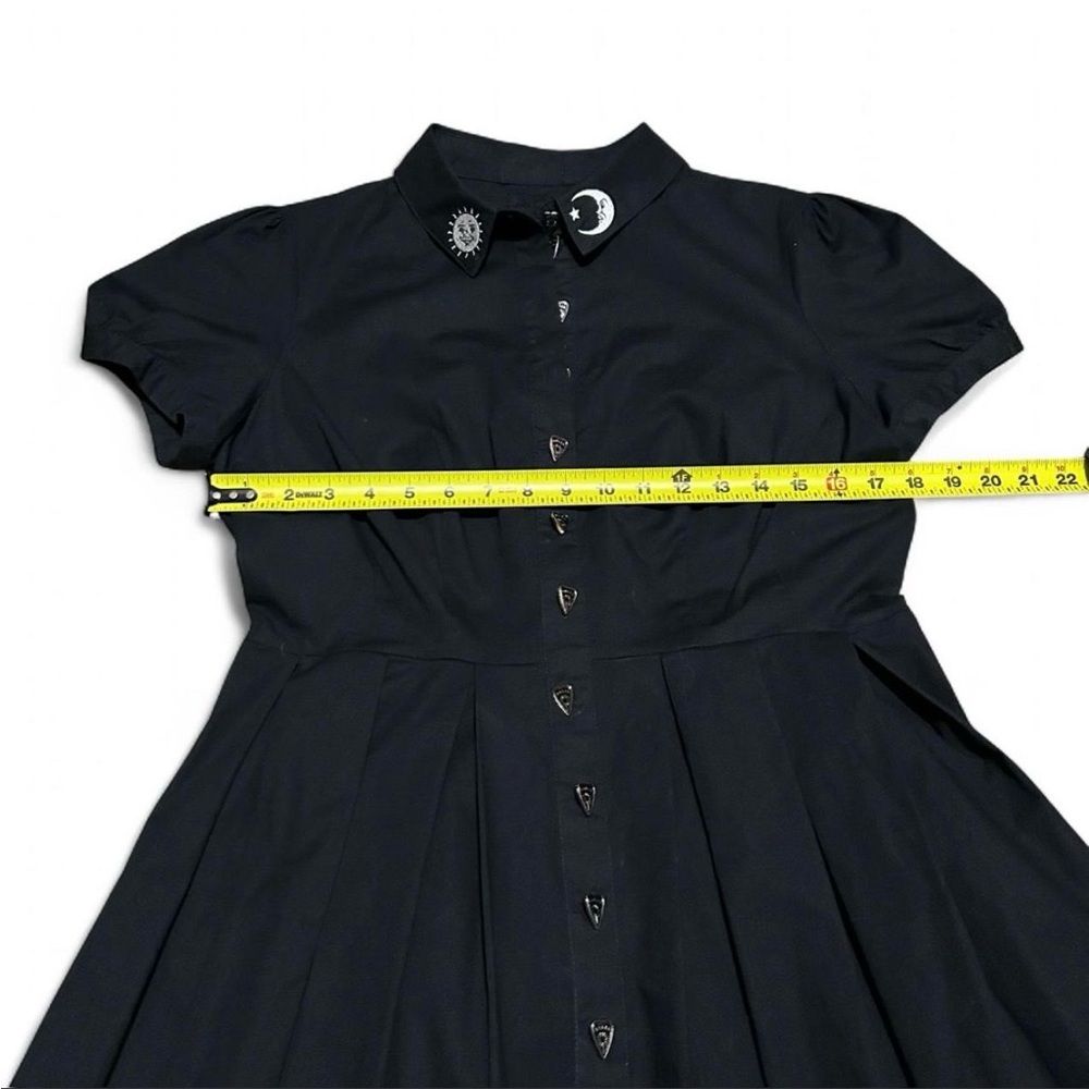 Hell Bunny Gothic Wiccan Black Dress - Picture 7 of 8